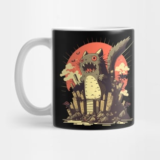 Funny cat Catzilla destroying cities cute Kitten Mug